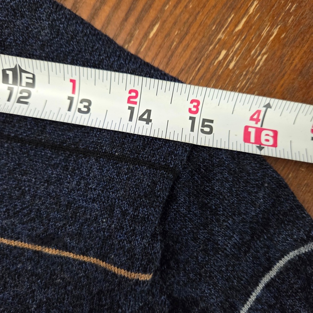 100% Merino Wool Striped Sweater Banana Republic Blue Crew neck sweater Small - Picture 6 of 8